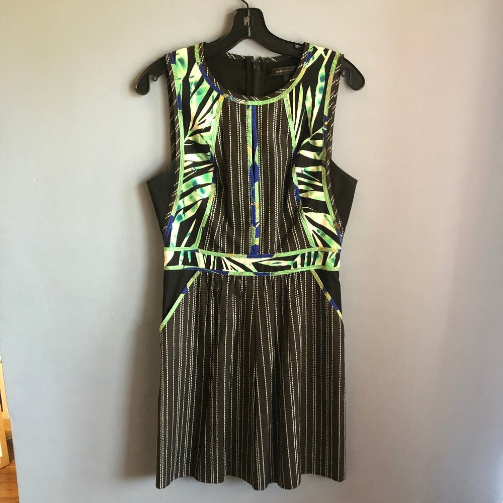 BCBGMaxAzria Black Printed Summer Dress